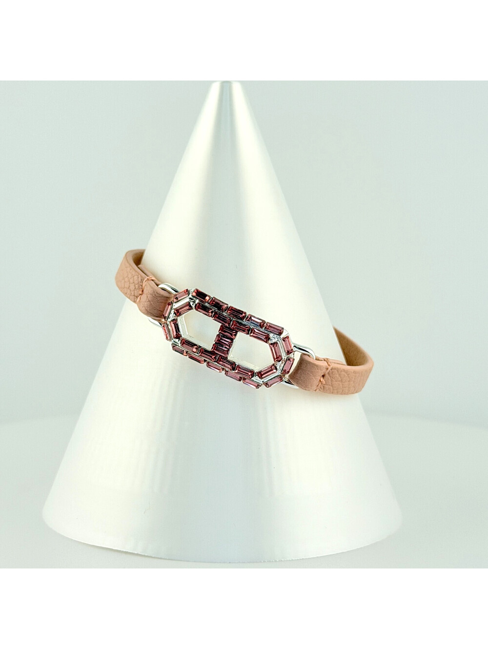 Bomb Party Bracelet - Vegan Leather Wrap on Silver Plating